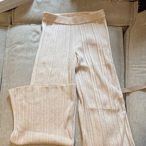 Aerie Cream Wide Leg Pants